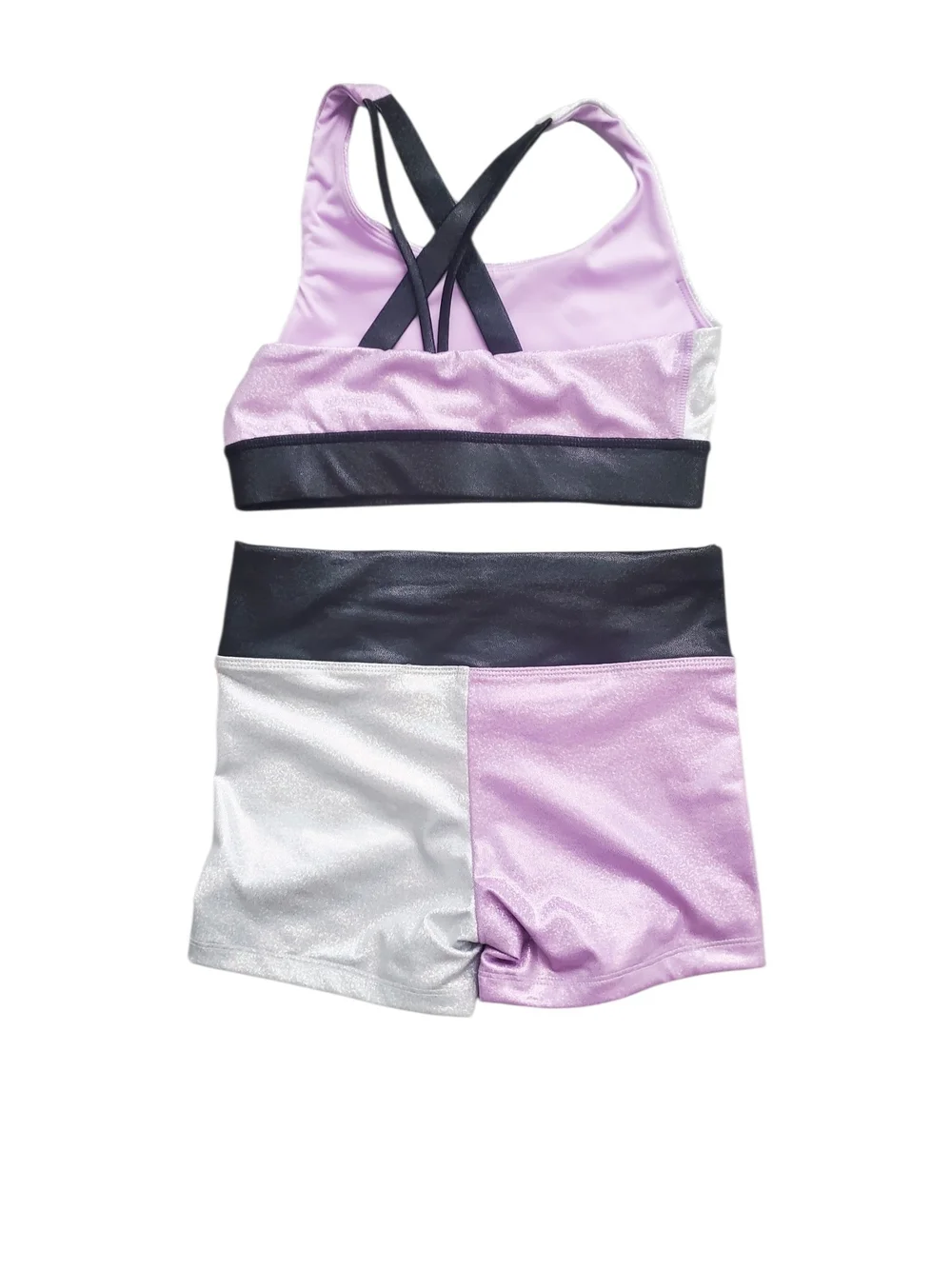 Justice Girls Dance Shorts Set with Black Trim